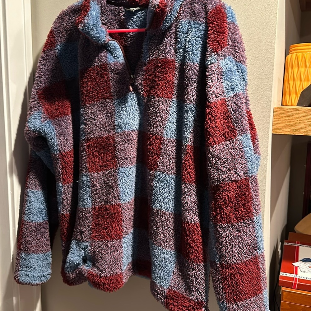 1/4 zip, faux fur